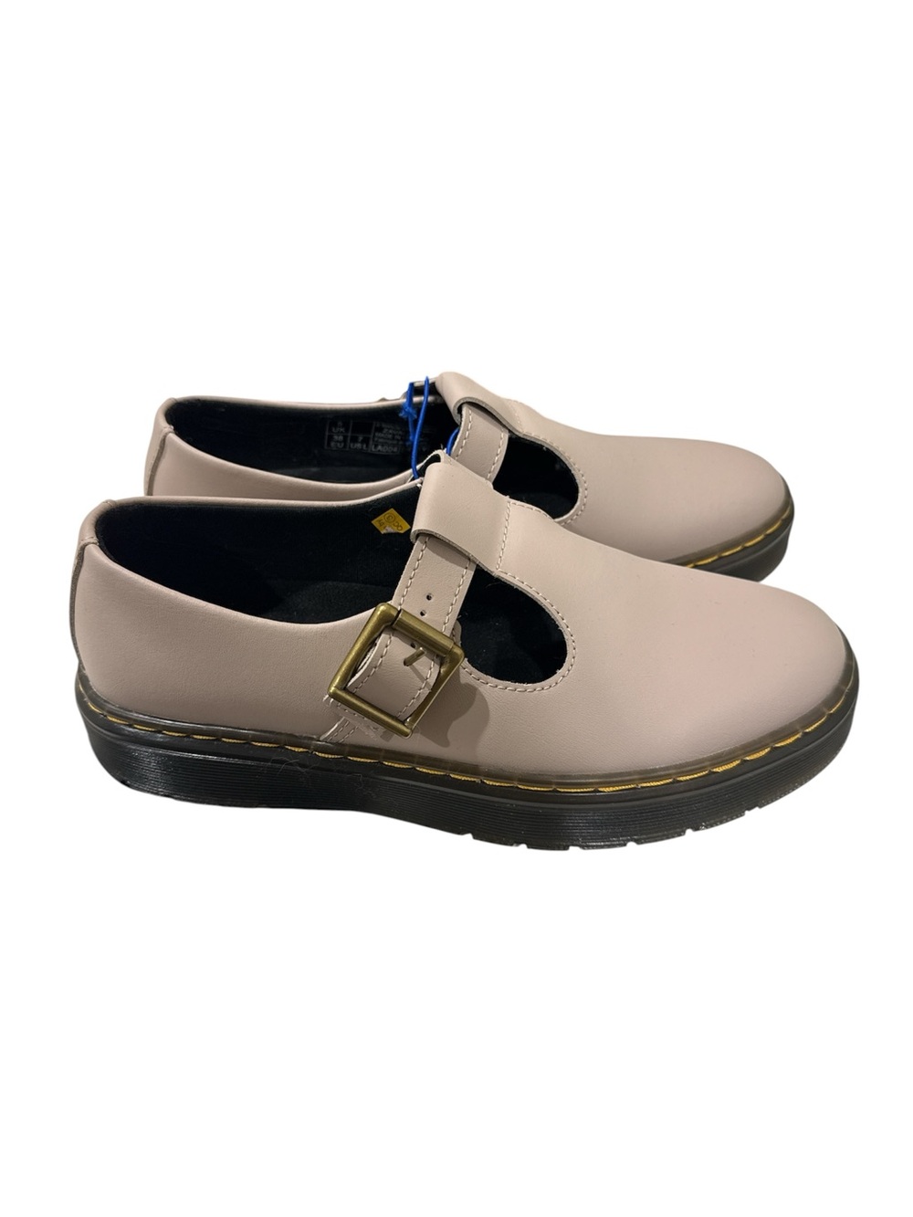 Dr. Martens Zavala Leather Mary Jane Flats Vintage Taupe Beige